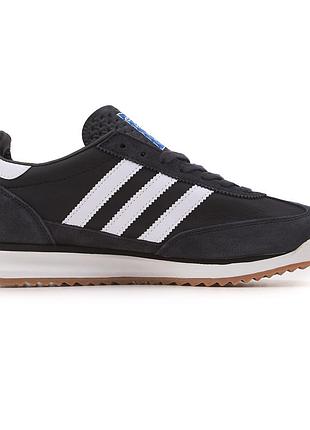 Чёрные мужские кроссовки adidas sl 72 black white х адидас 41