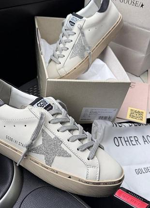 Білі жіночі кросівки golden goose white grey black х голден гус 40