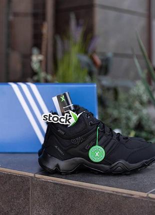 Черные мужские кроссовки adidas terrex swift r2 mid gore-tex black x террекс 41