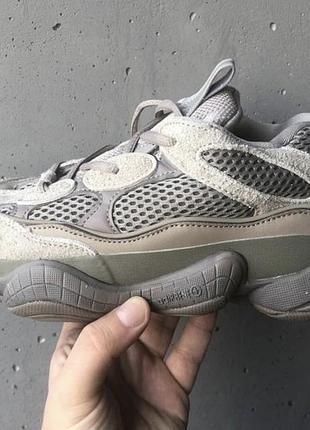 Сірі замшеві кросівки адідас ізі буст 500 унісекс adidas yeezy boost 500 ash grey 42