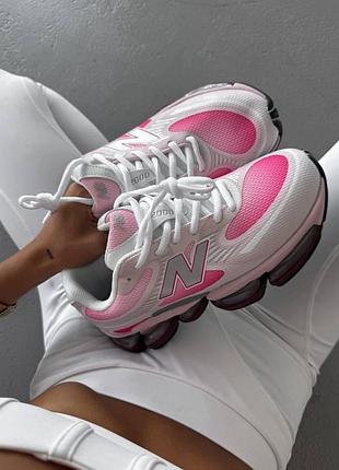 Розовые женские кроссовки new balance 2000 white pink х нью беланс 38