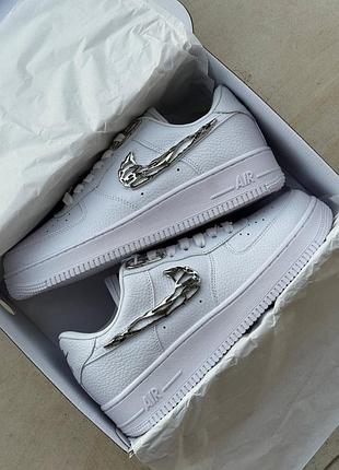 Женские белые кроссовки nike air force 1 low molten metal silver х найк эйр форс 37
