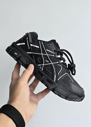 Черные кроссовки унисекс asics gel kahana 8 black white gore-tex codura termo х ассикс 36