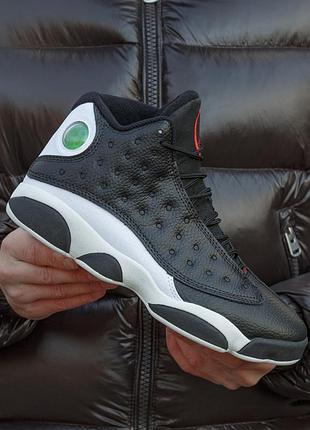 Мужские черные кроссовки nike air jordan retro 13 reverse he got game black white х джордан 41