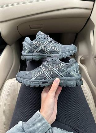 Чорні кросівки унісекс asics gel kahana 8 black grey termo winter fleece х асикс 42