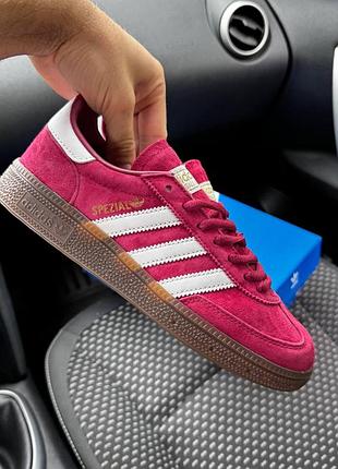 Женские бордовые кроссовки adidas spezial bordo х адидас 38