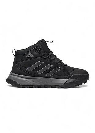 Черные мужские кроссовки adidas terrex trailmaker 2.0 black grey winter fur x террекс 44