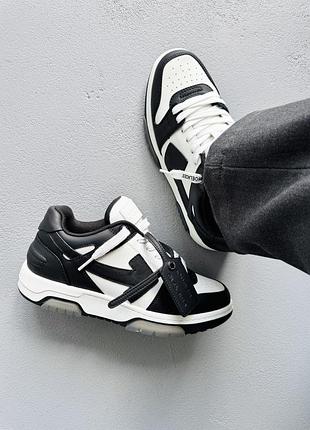 Чорні кросівки унісекс off white out of office for walking black white х оф уайт 41