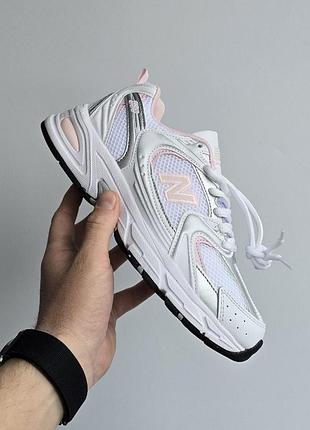 Жіночі білі кросівки new balance 530 white silver pink х нью беланс 40