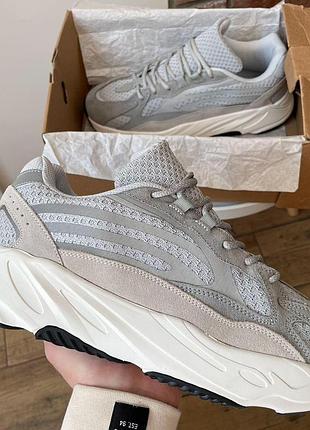 Сірі чоловічі кросівки adidas yeezy boost 700 static x езі буст 44