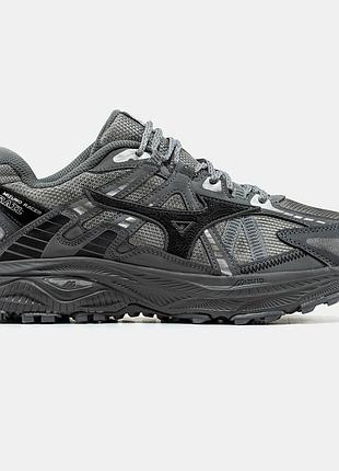 Серые мужские кроссовки mizuno racer trail grey х мизуно 40