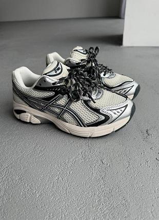 Бежеві кросівки asics gt 2160 white silver green х асікс 43