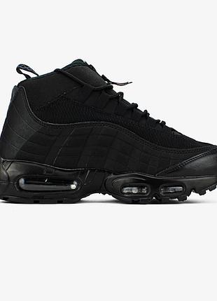 Черные кроссовки унисекс nike air max 95 sneakerboot winter termo black х эйр макс 45