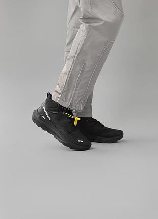 Мужские черные кроссовки salomon elixir activ black fur winter х саломон 44