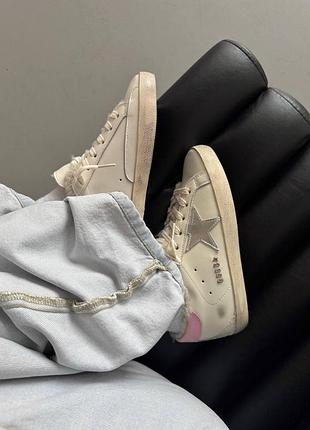 Женские белые кроссовки golden goose superstar white silver winter fur х голден гус 37