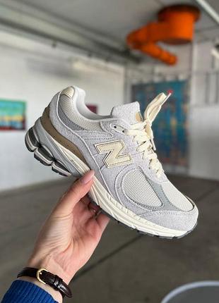 Бежеві кросівки унісекс new balance 2002r beige х нью беланс 38