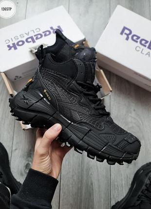 Мужские черные кроссовки reebok zig kinetica 2.5 edge gore-tex termo black х рибок 43
