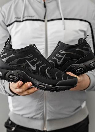 Черные мужские кроссовки nike air max plus tn plus zip winter termo black х эйр макс тн 44