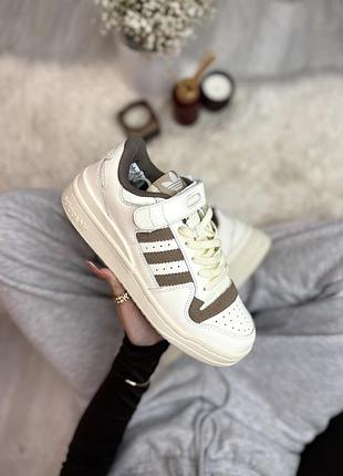 Жіночі бежеві кросівки adidas forum 84 low beige brown х форум 36