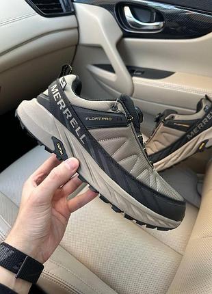 Коричневые мужские кроссовки merrell float pro beige gore-tex winter termo х меррел 44