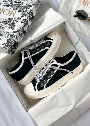 Чорні жіночі кросівки dior low top black х діор 41