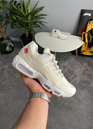 Бежевые мужские кроссовки nike air max 95 og levi's light orewood brown х эйр макс 42