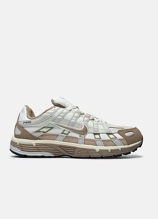 Бежевые кроссовки унисекс nike p-6000 hangul day gore-tex beige х найк 45