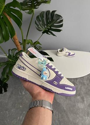 Женские молочные кроссовки nike sb dunk low labubu purple х данк 40