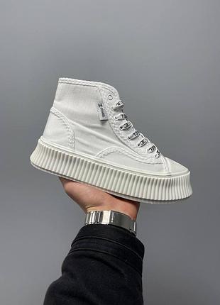 Жіночі білі кросівки chanel sneakers platform white х шанель 37