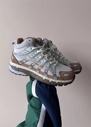 Серые кроссовки унисекс nike p-6000 grey white winter fur х найк 36