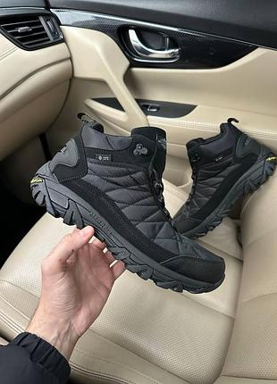 Мужские черные кроссовки merrell ice cup moc ii high black white winter fur х меррел 42