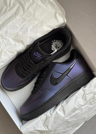Фиолетовые мужские кроссовки nike air force 1 low foamposite purple х эйр форс 43