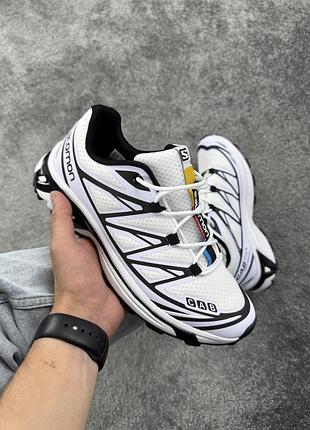 Чоловічі білі кросівки salomon xt-6 cab white black х саломон 41