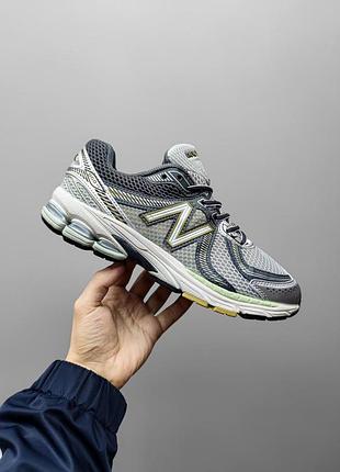 Сірі чоловічі кросівки new balance 860 v2 grey х нью беланс 41