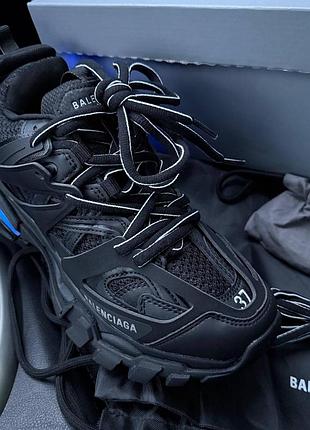 Черные кроссовки унисекс balenciaga track 3.0 black led x баленсиага 36