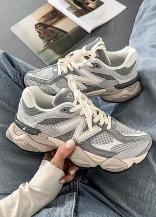 Серые кроссовки унисекс new balance 9060 grey х нью беланс 38