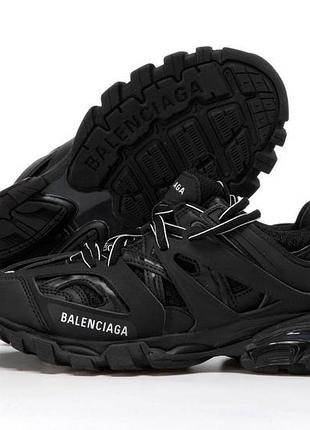 Чорні кросівки balenciaga track 3.0 black x баленсіага трек 36
