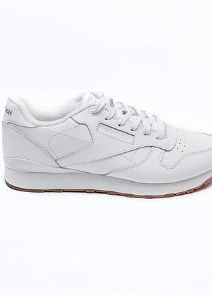 Мужские белые кроссовки reebok classic white winter fleece х робок 44