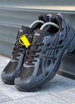 Чорні чоловічі кросівки asics gel venture 6 black gore-tex winter termo х асікс 41