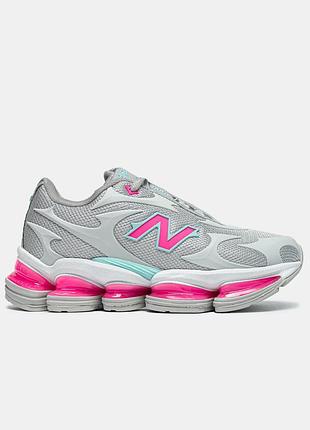 Серые женские кроссовки new balance abzorb 2000 grey pink х нью беланс 37