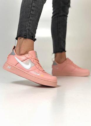 Розовые женские кроссовки nike air force 1 low 07 lv8 ultra pink х эйр форс 37