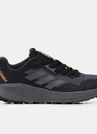 Серые мужские кроссовки adidas terrex grey black х террекс 45