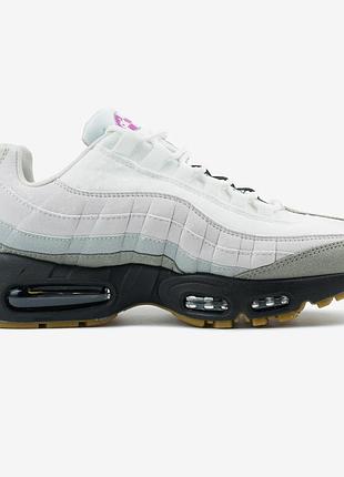 Белые кроссовки унисекс nike air max 95 white grey black gum х эйр макс 39