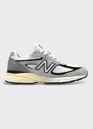 Сірі кросівки унісекс new balance 990 v4 made in usa grey white х нью беланс 37