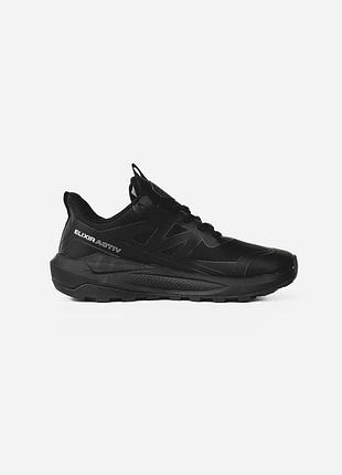 Мужские черные кроссовки salomon elixir activ black termo winter х саломон 44