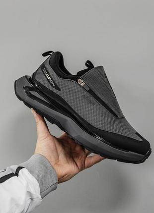 Мужские серые кроссовки salomon odyssey gore-tex grey black winter termo х саломон 44