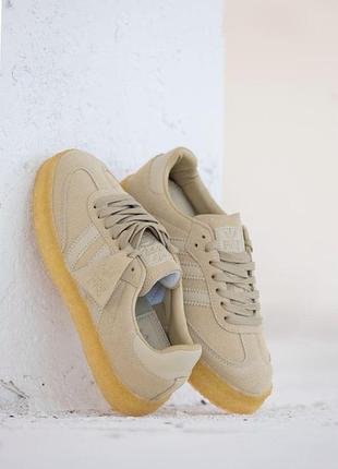 Бежевые кроссовки adidas samba beige ronnie fieg clarks x адидас самба 38