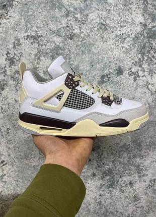 Бежевые кроссовки джордан 4 унисекс jordan 4 ma maniere beige brown 38