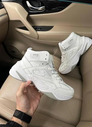 Белые кроссовки унисекс nike m2k tekno white winter fur х текно 36