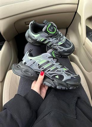 Чорні кросівки унісекс adidas vento xlg deluxe black green x венто 40